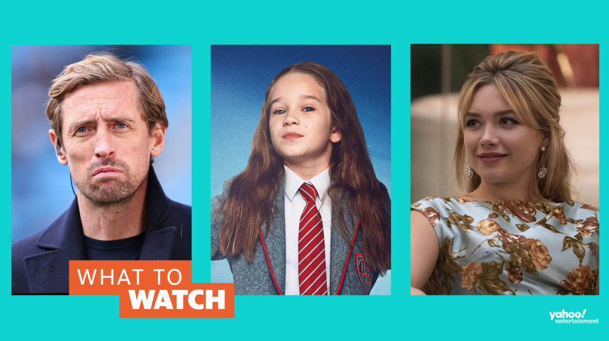 What to watch: That Peter Crouch Film, Matilda the Musical and Don't Worry Darling are new films available to stream this week (Getty Images/Netflix/Warner Bros)