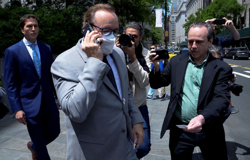 FILE PHOTO: Actor Kevin Spacey leaves Federal District court after a hearing on a sex assault lawsuit against him