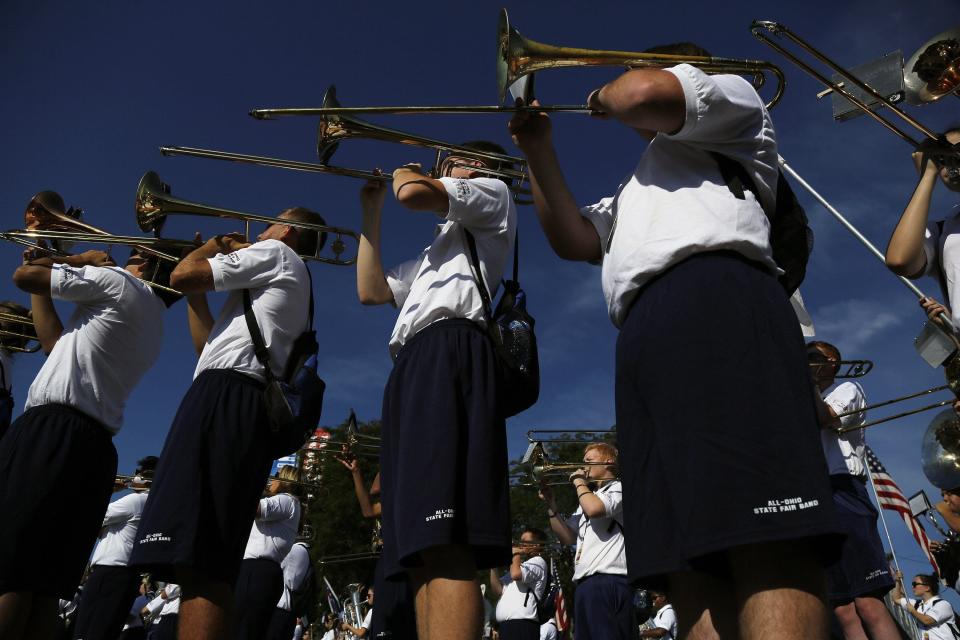 The All-Ohio State Fair Band will perform at the Park of Roses.