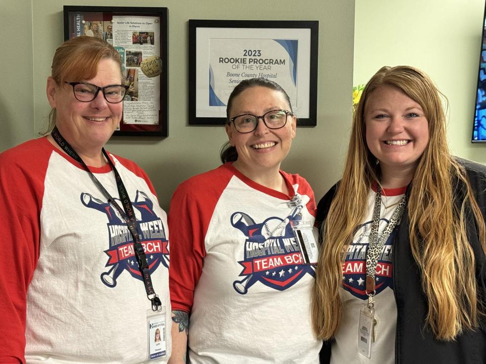 The Boone Senior Life Solutions team, from left to right; Lynn Wilson, program therapist; Heidi Kennedy, program director; Jordan Rexroat, office patient coordinator.