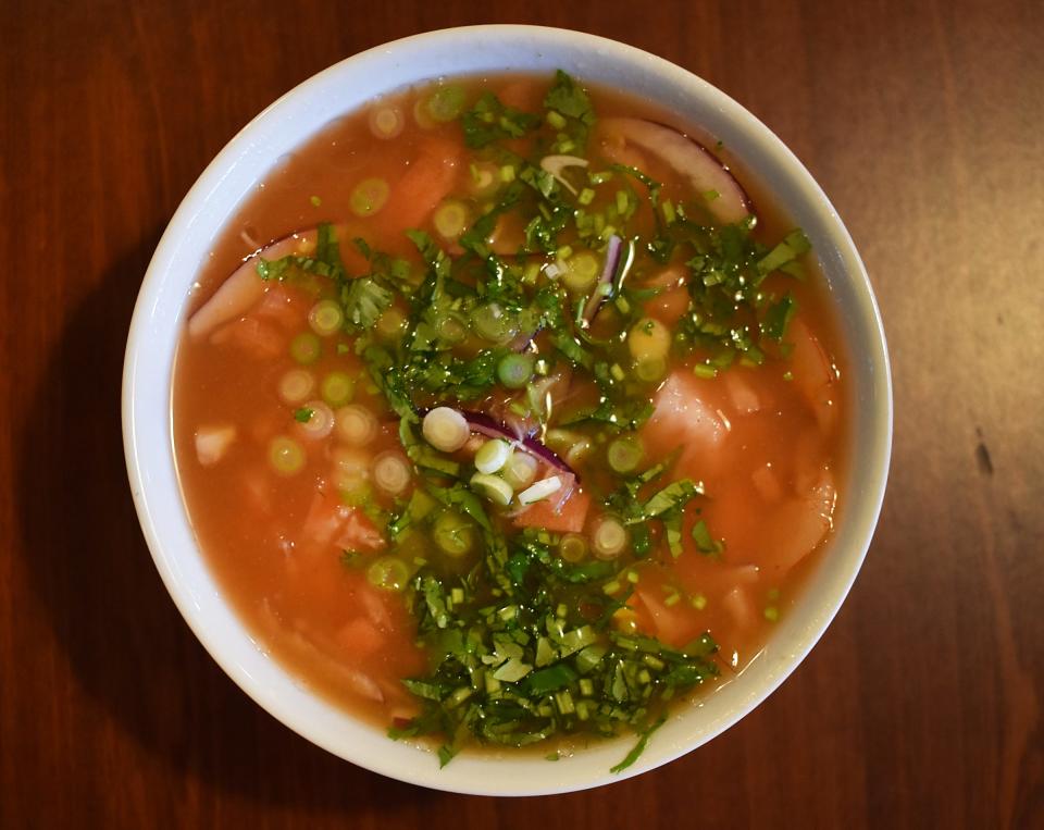 Ceviche is a South American favorite on the menu at Puerto and Ecua Restaurant in Fall River.