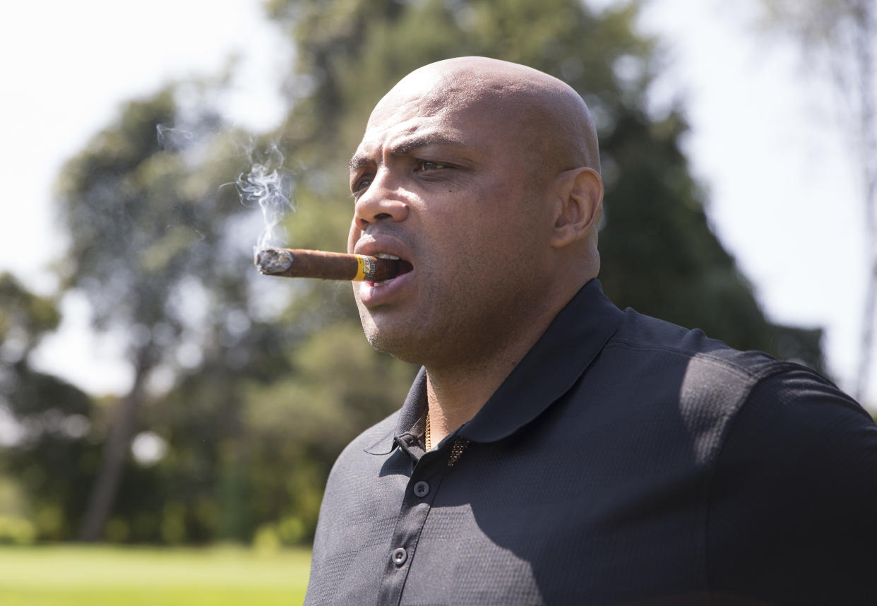 Was Charles Barkley blowing smoke when he said vegetarians don't exist? (Photo: Mitchell Leff via Getty Images)