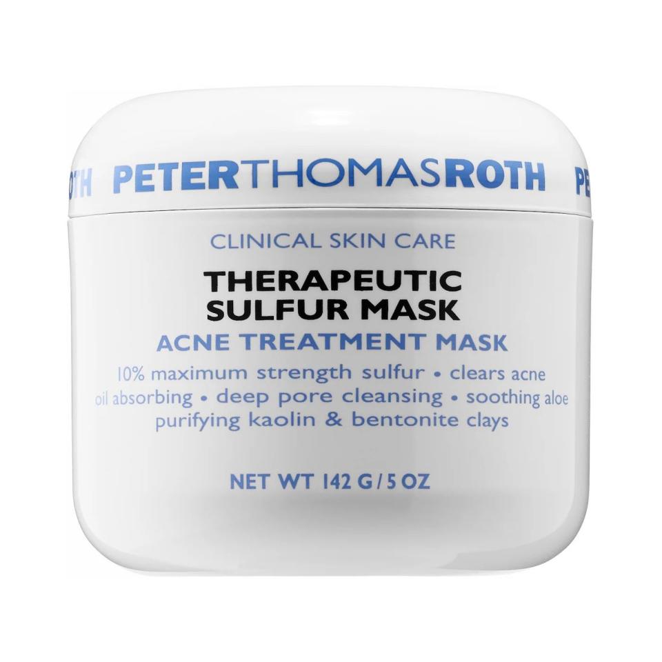 <p><a href="https://go.redirectingat.com?id=74968X1596630&url=https%3A%2F%2Fwww.sephora.com%2Fproduct%2Ftherapeutic-sulfur-masque-acne-treatment-masque-P3617&sref=https%3A%2F%2Fwww.prevention.com%2Fbeauty%2Fskin-care%2Fg46971557%2Fbest-pore-minimizer%2F" rel="nofollow noopener" target="_blank" data-ylk="slk:Shop Now;elm:context_link;itc:0;sec:content-canvas" class="link ">Shop Now</a></p><p>Therapeutic Sulfur Acne Treatment Mask </p><p>sephora.com</p><p>$52.00</p>