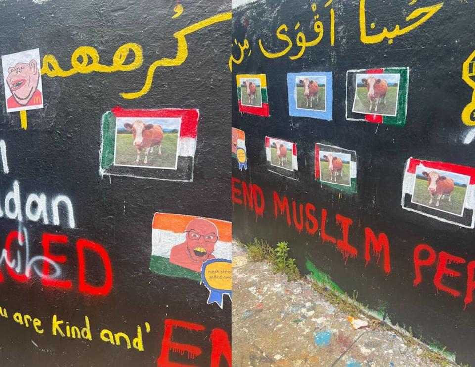 A Ramadan-themed mural was defaced at Duke University, prompting an investigation.