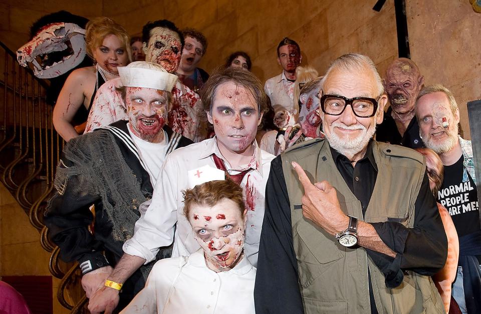 George A. Romero and friends at a New York screening of 'Survival of the Dead' in 2010 (Credit: WENN.com)
