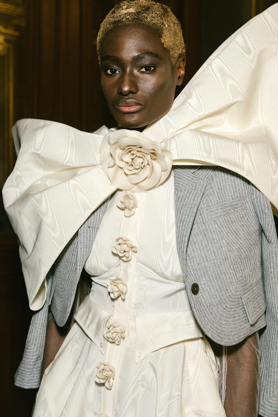 Thom Browne’s Fall 2018 fashion show sends shock waves through Paris with Marie Antoinette–inspired beauty on the runway.