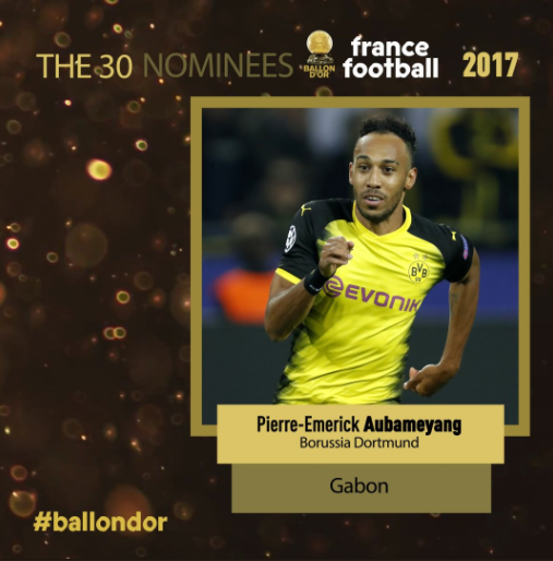 Les 30 nommés au Ballon d'Or 2017