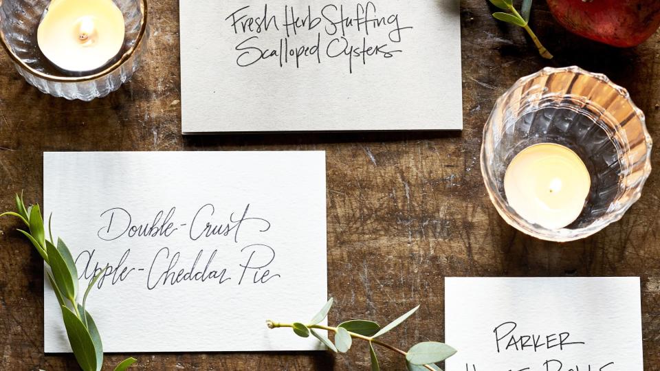 thanksgiving decor place cards