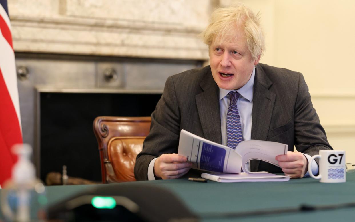 Prime Minister Johnson chairing the virtual weekly Cabinet meeting - Pippa Fowles/Number 10 Downing Street