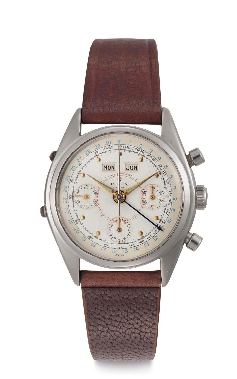 Rolex stainless-steel triple calendar chronograph - Christie's