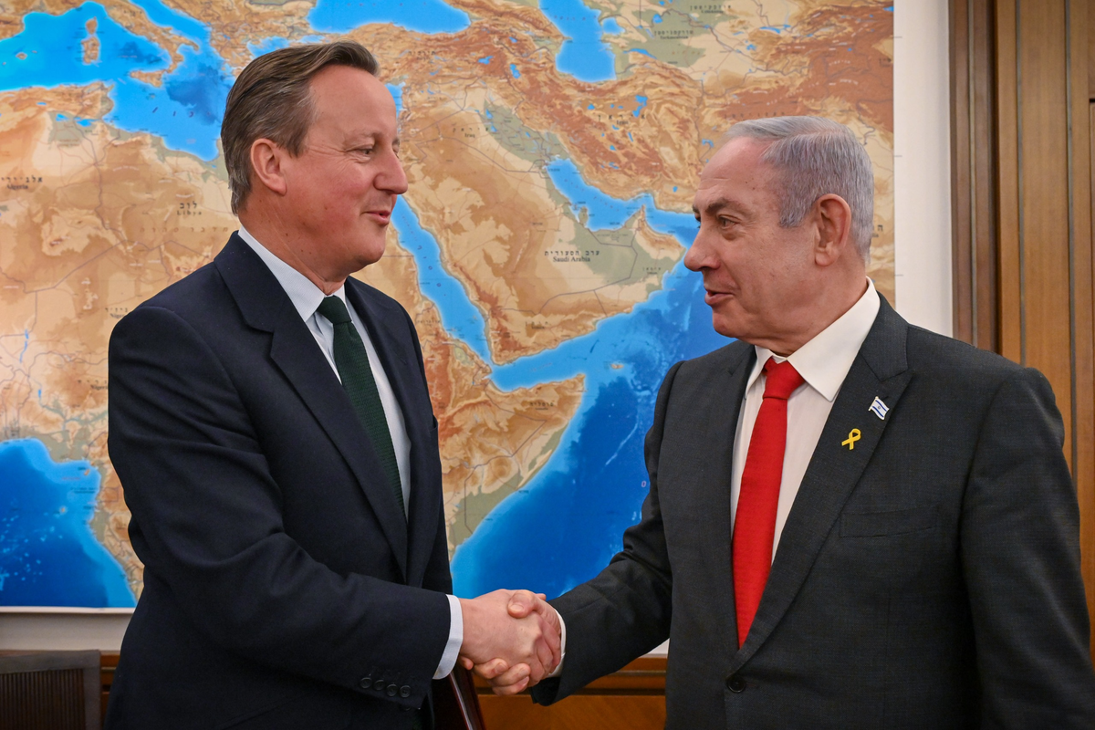 Lord Cameron has headed back to the region after meeting Israeli Prime Minister Benjamin Netanyahu in Jerusalem last week