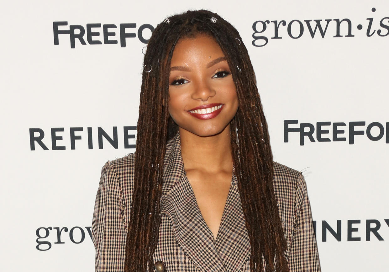 HOLLYWOOD, CA - DECEMBER 13:  Actress Halle Bailey attends the premiere of ABC's "Grown-ish" on December 13, 2017 in Hollywood, California.  (Photo by Paul Archuleta/FilmMagic)