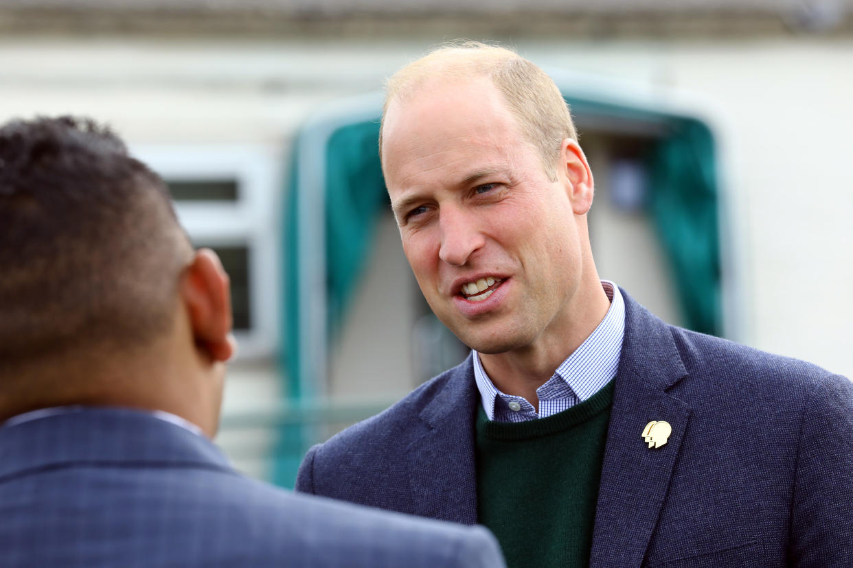 LONDON, ENGLAND - SEPTEMBER 06: Prince William, Duke of Cambridge visits Hendon FC as part of the Heads Up mental health campaign at Hendon F.C. on September 06, 2019 in London, England. HRH is President of the Football Association. (Photo by Tim P. Whitby/Getty Images)