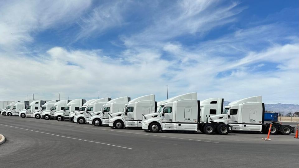 A federal judge temporarily barred TuSimple from selling off its trucks and office furniture as it exits the U.S. to focus on autonomous truck operations in China. (Photo: Alan Adler/FreightWaves)