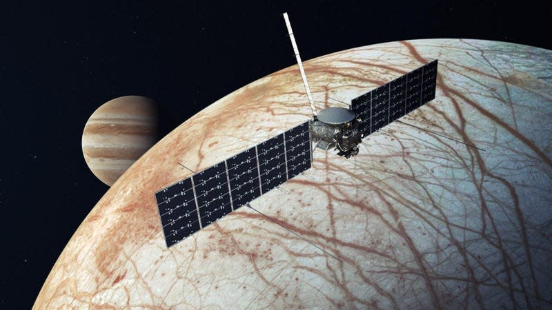 Conceptual image of Europa Clipper mission. 