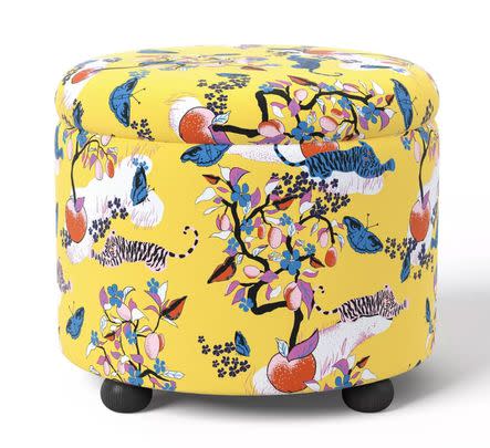 A whimsical storage ottoman