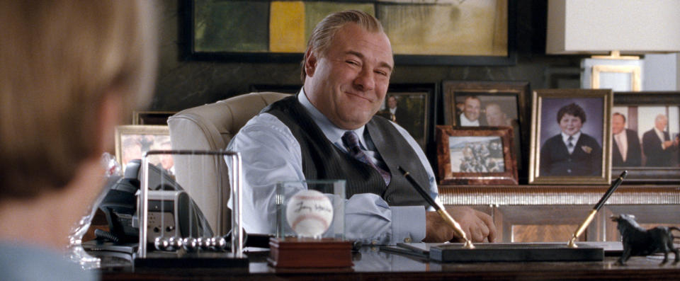 This film image released by Warner Bros. Pictures shows James Gandolfini in a scene from, "The Incredible Burt Wonderstone." (AP Photo/Warner Bros. Pictures)