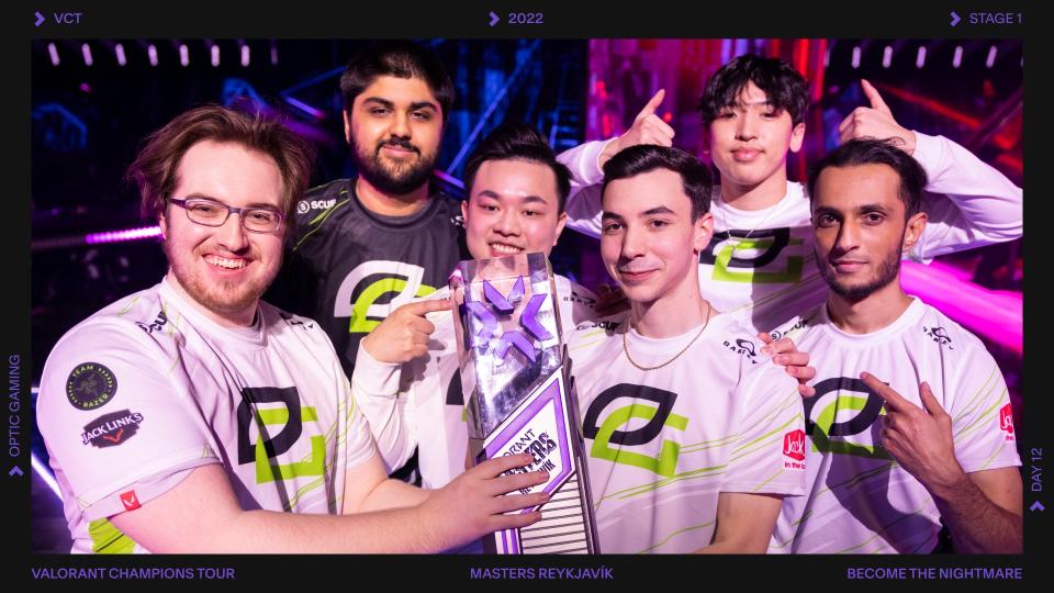 OpTic Gaming have been crowned as the champions of the 2022 VALORANT Champions Tour Stage 1 Masters tournament in Reykjavík, Iceland after they swept Brazil's LOUD, 3-0, in the grand finals. (Photo: Riot Games via VALORANT Esports)
