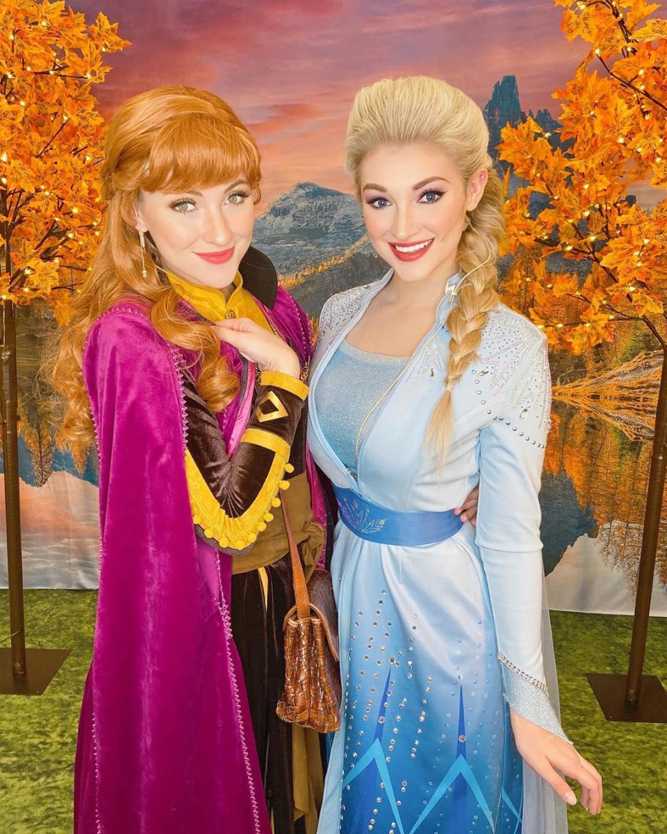 Disney Princess cosplayers, like the Frost Sisters, turn to virtual entertainment during coronavirus pandemic. (Photo: Instagram/frostsisters)