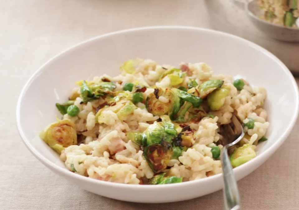 Ham, Pea and Sprout Risotto