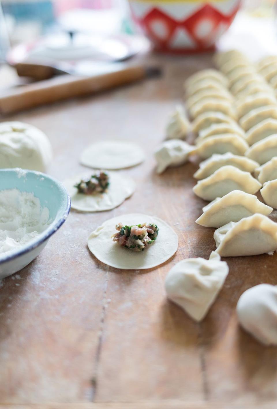 4) Dumplings (Jiaozi)