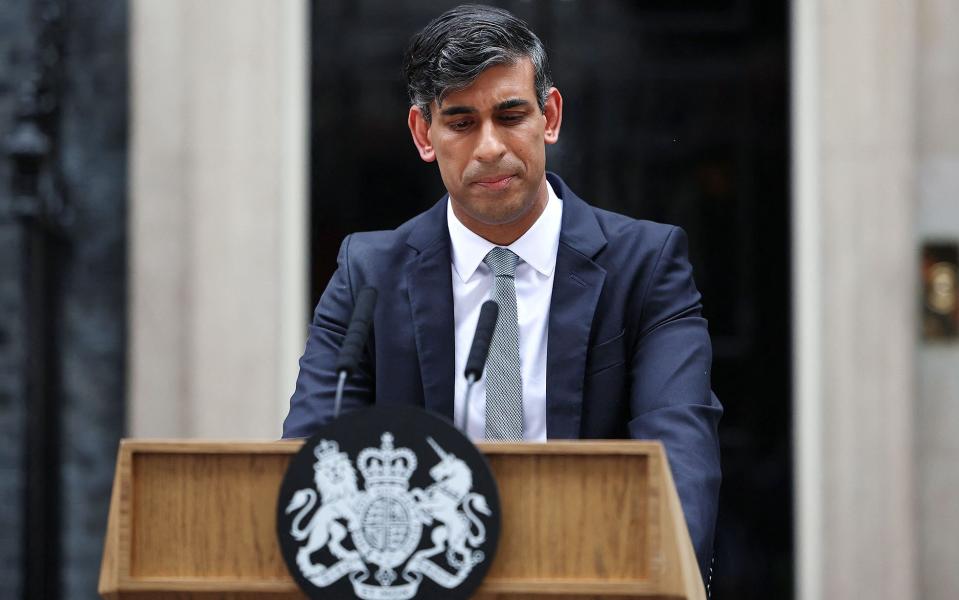 Mr Sunak coneded defeat to Keir Starmer's Labour party on Friday 5 July 2024, saying 'I take responsibility for the loss'