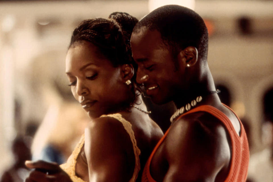 Taye Diggs (age 27) and Angela Bassett (age 40) in "How Stella Got Her Groove Back" - 1998