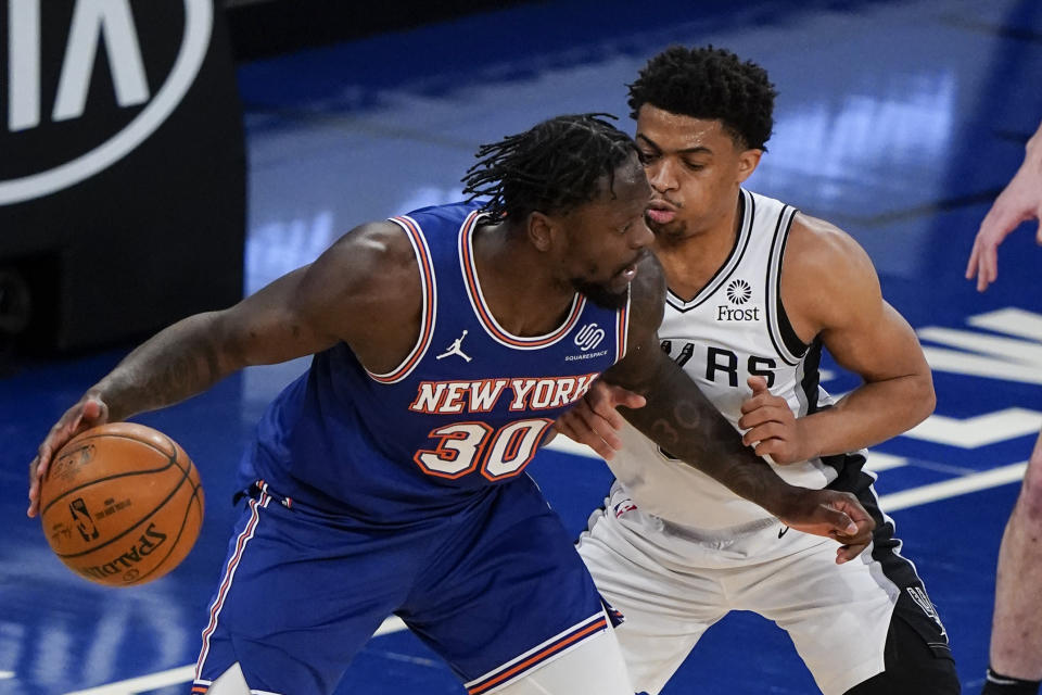 紐約尼克Julius Randle。（AP Photo/Frank Franklin II, Pool）