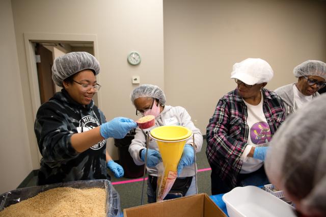 Packing meals of hope