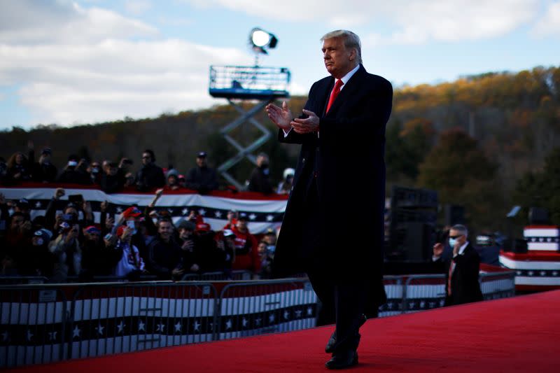 U.S. President Donald Trump attends campaign events in Pennsylvania