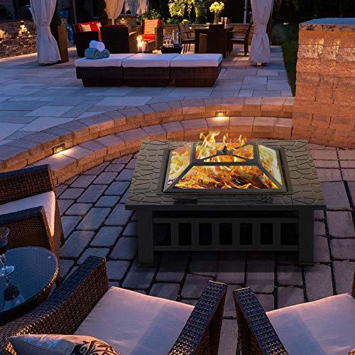 2) Multifunctional Fire Pit Table