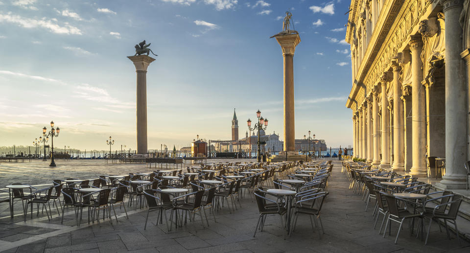 St Mark’s Square in Venice is a hit with tourists thanks to its iconic setting and panoramic views. Source: Getty