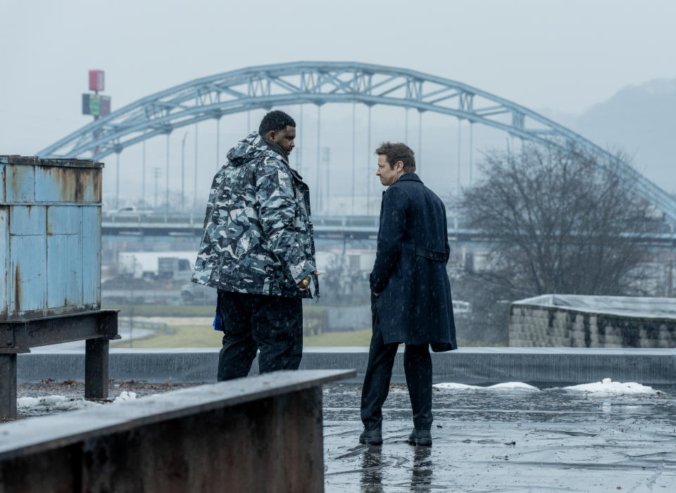 Tobi Bamtefa and Jeremy Renner star in 