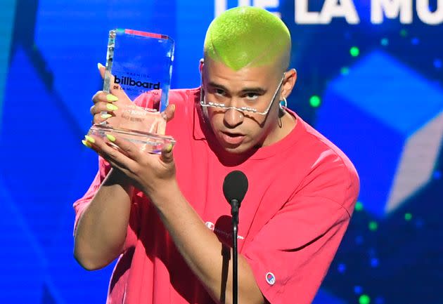 Bad Bunny has gotten in on the gender-inclusive trend. (Photo: Telemundo via Getty Images)