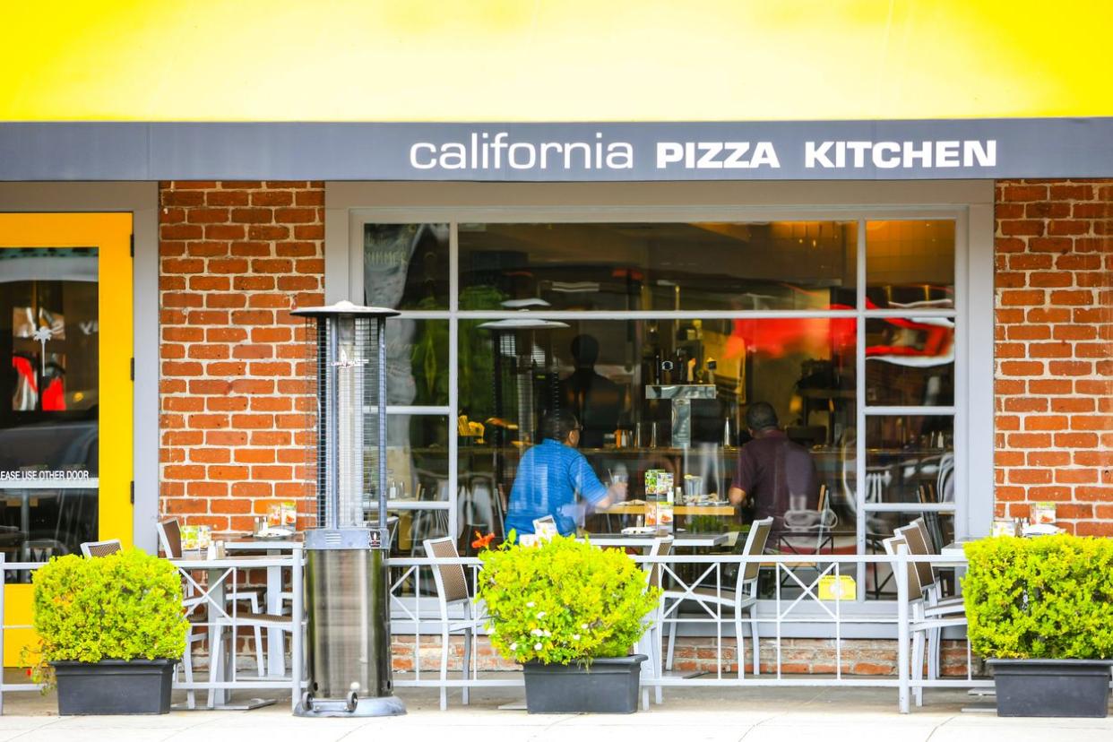 An image of the outside of the California Pizza Kitchen.