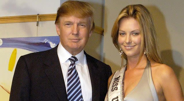 Hawkins won Trump's Miss Universe pageant in 2004. Source: Getty