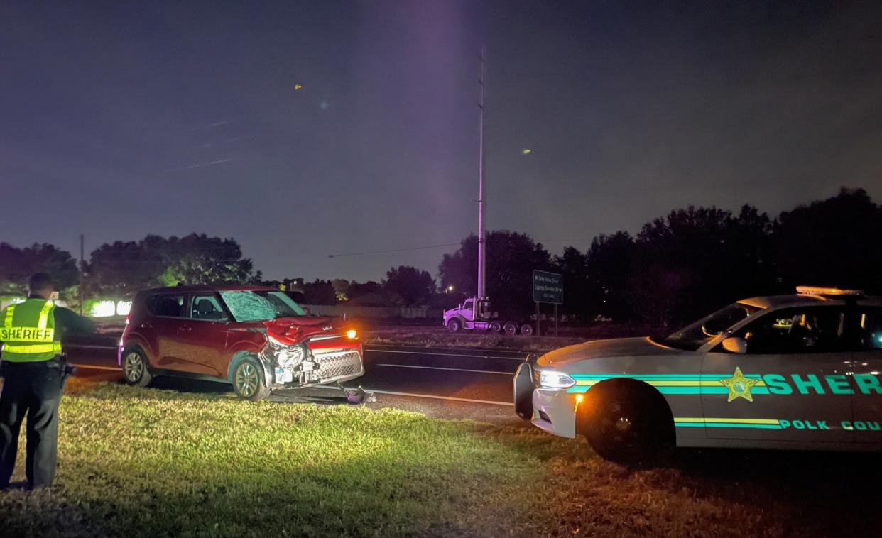 A 43-year-old man crossing Cypress Gardens Boulevard early Thursday morning died after being struck by a vehicle, the Polk County Sheriff's Office reported.