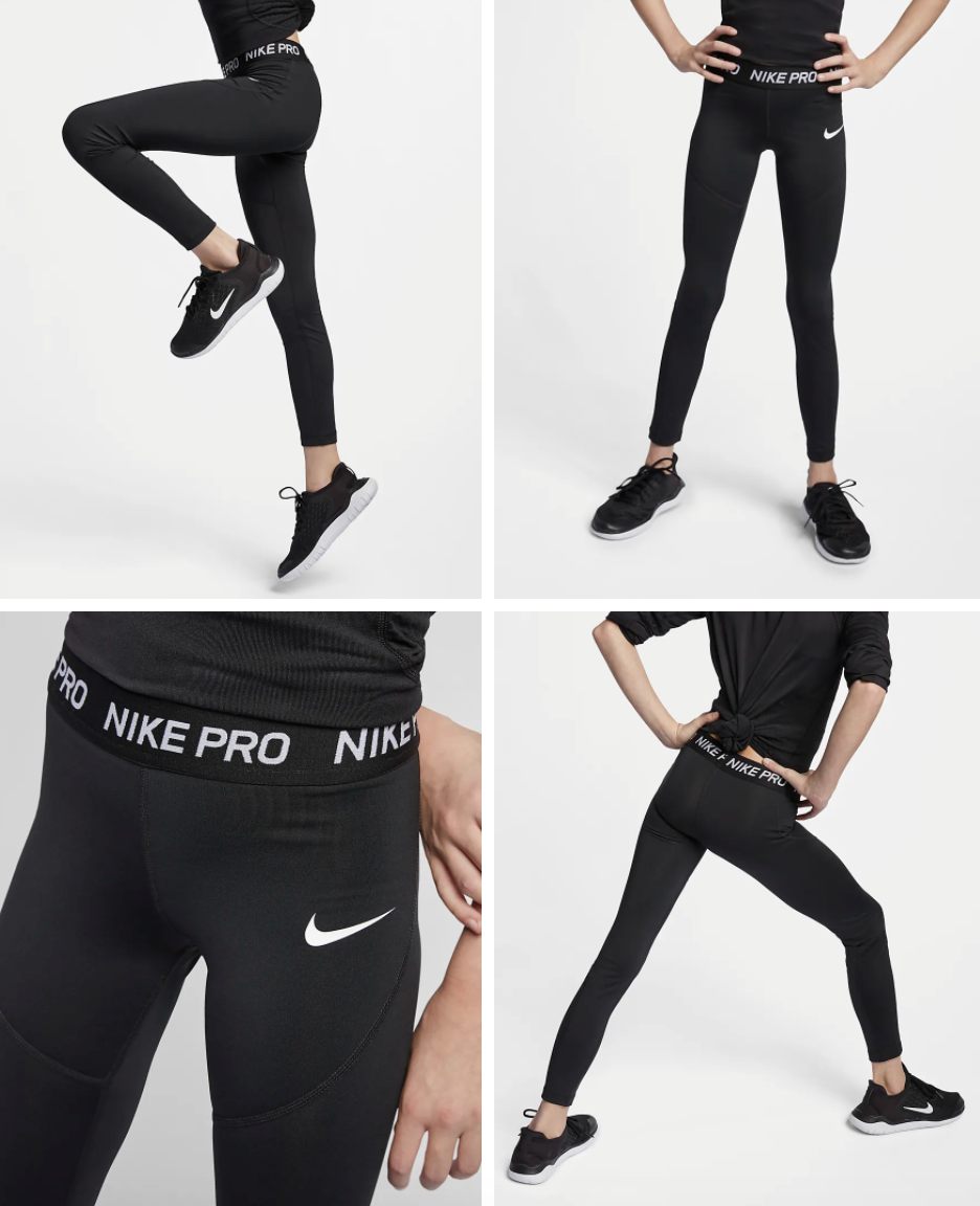 Nike Pro Older Kids' (Girls') Tights. PHOTO: Nike