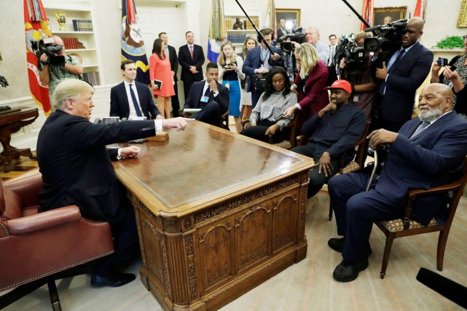 Kanye West and Donald Trump in the Oval Office | Evan Vucci/AP/REX/Shutterstock