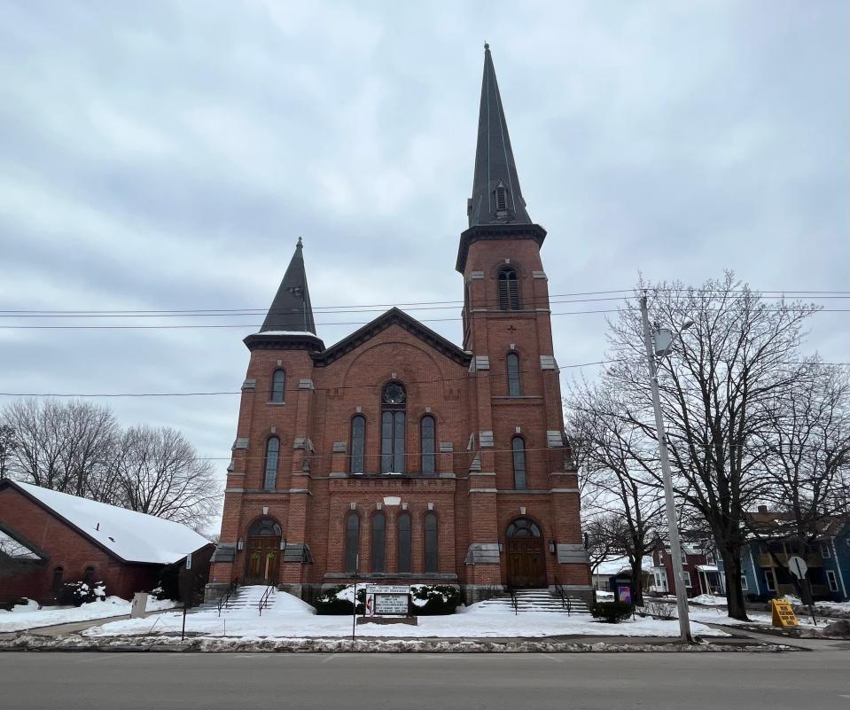 The United Methodist Church of Herkimer, the church where Joelle Faulks preaches and the driving force behind Loaves and Fishes.