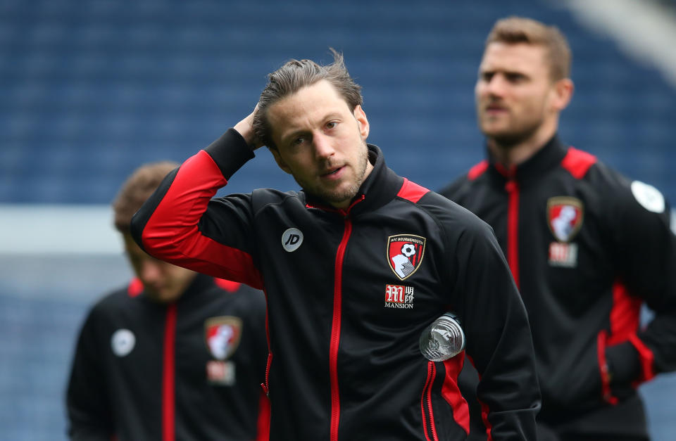 Harry Arter looking confused, possibly as he foolishly attempted to understand the formation we attempted against Arsenal.