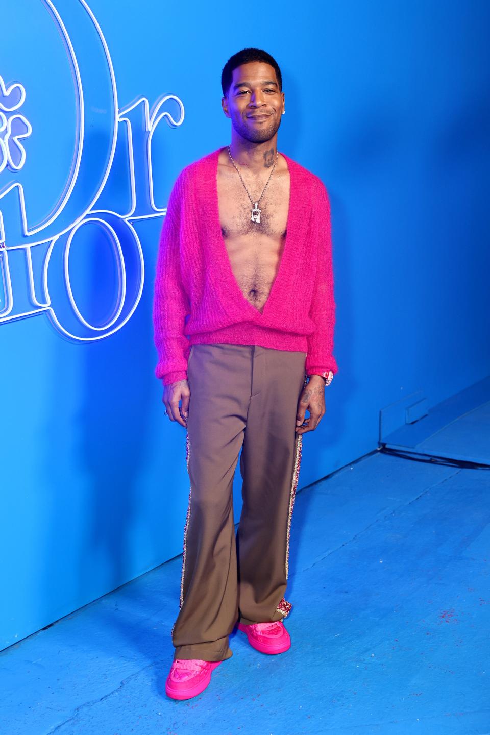 Kid Cudi attends the Dior men's spring/summer 2023 collection on May 19, 2022. The rapper stormed off the stage during his set at the Rolling Loud festival in Miami on July 22 after he was pelted with water bottles by concertgoers.