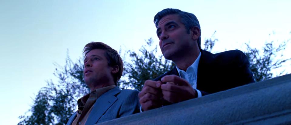 Ocean's 13, Brad Pitt and George Clooney in "Ocean's Thirteen."