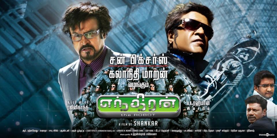 Enthiran: Directed by S Shankar, with Aishwarya Rai as the female lead, the sci-fi movie, Enthiran, had Rajini playing a double role – that of a scientist and an android humanoid. The 2010 Tamil language film was made on a budget of Rs. 132 crores, making it the most expensive film of that time, until Baahubali took over. The film stood out for its elaborate costumes, visual effects and songs shot in stunning locales. Enthiran made a gross collection of around Rs. 289 crores, worldwide, making it one of the highest grossing Indian films ever.