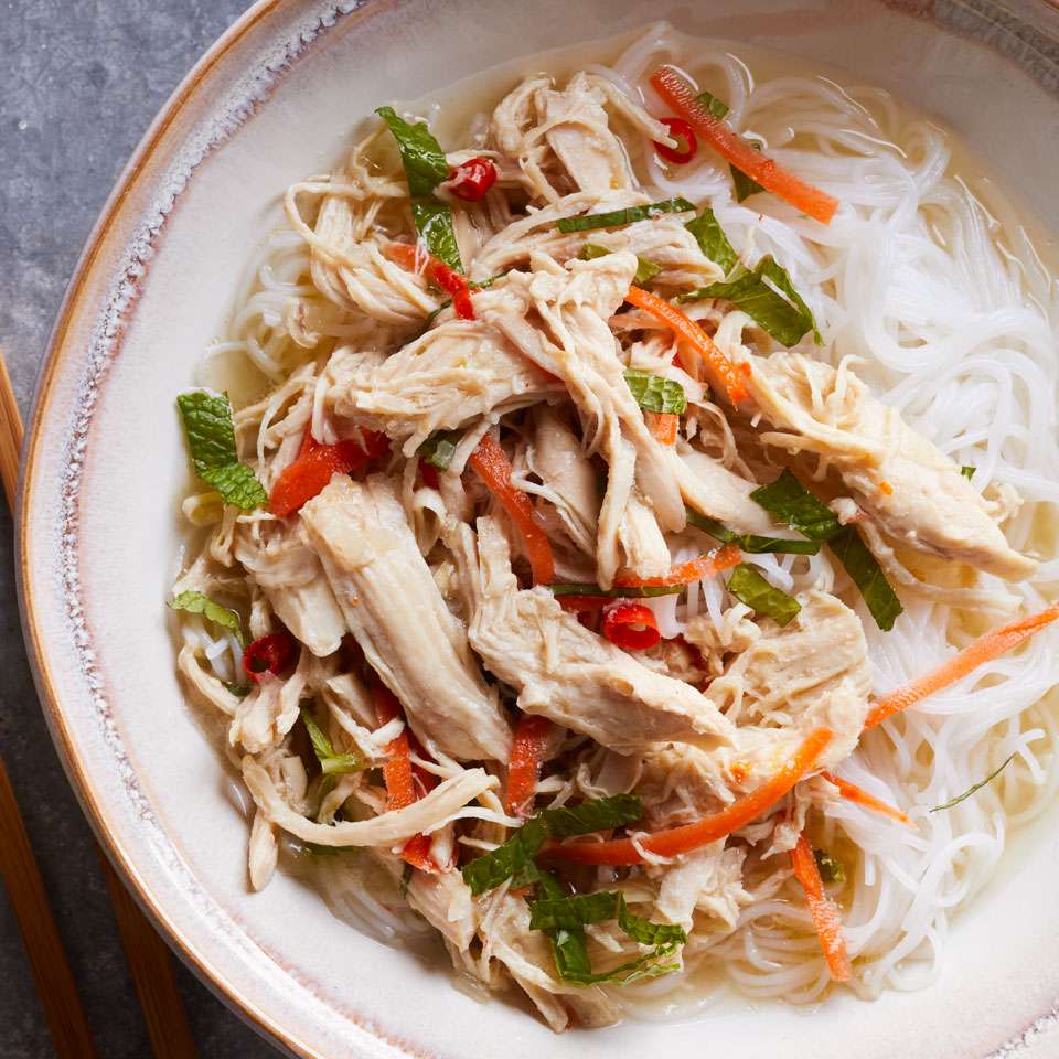 Spicy Slow-Cooker Chicken with Lime, Basil & Mint