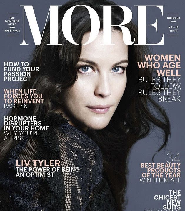 Liv Tyler looks stunning as she poses for More magazine.