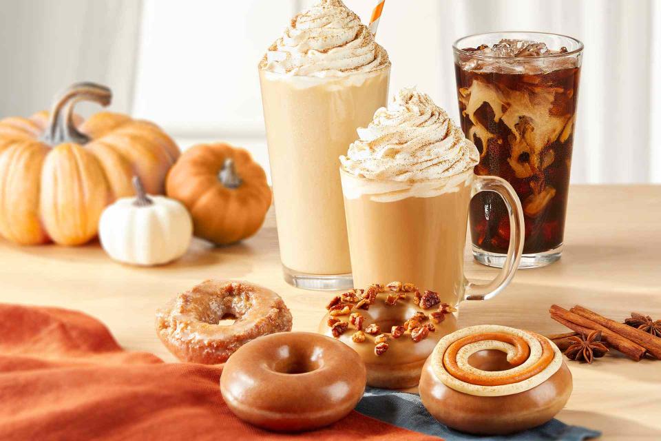 <p>Krispy Kreme</p> All the pumpkin spice menu items from Krispy Kreme this year