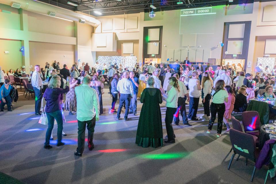 Attendees of the "Night to Shine" event fill the Family Worship Center on Friday, Feb. 10, 2023.