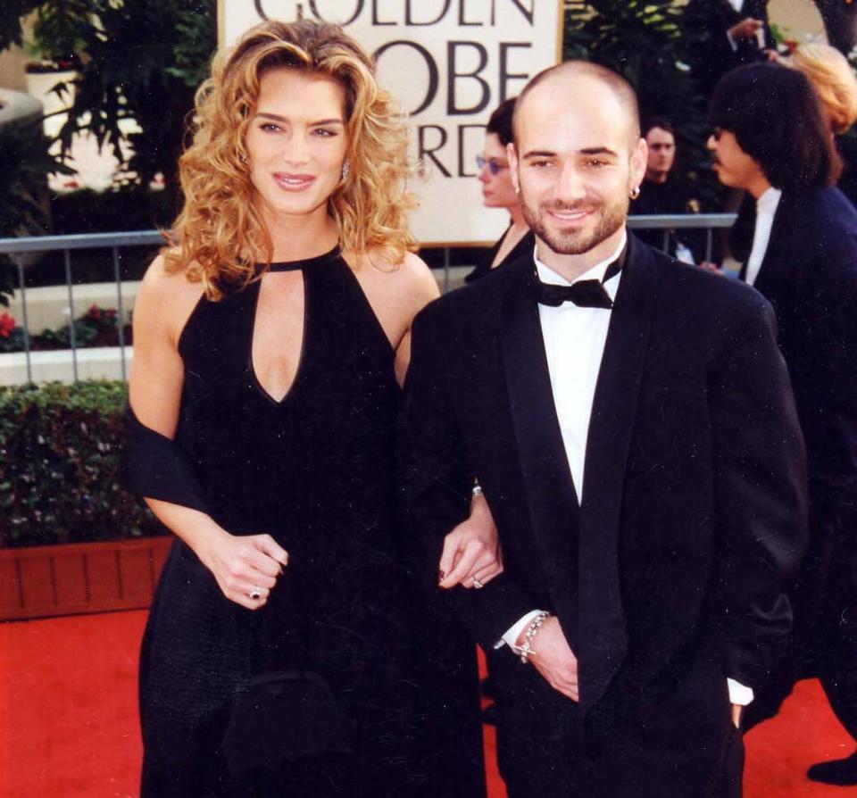 Brooke Shields, Andre Agassi. Photo by Jeff Kravitz/FilmMagic, Inc