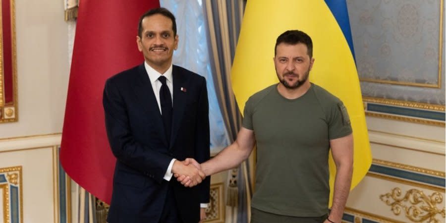 Zelenskyy meets with Qatari Prime Minister Mohammed bin Abdulrahman Al Thani